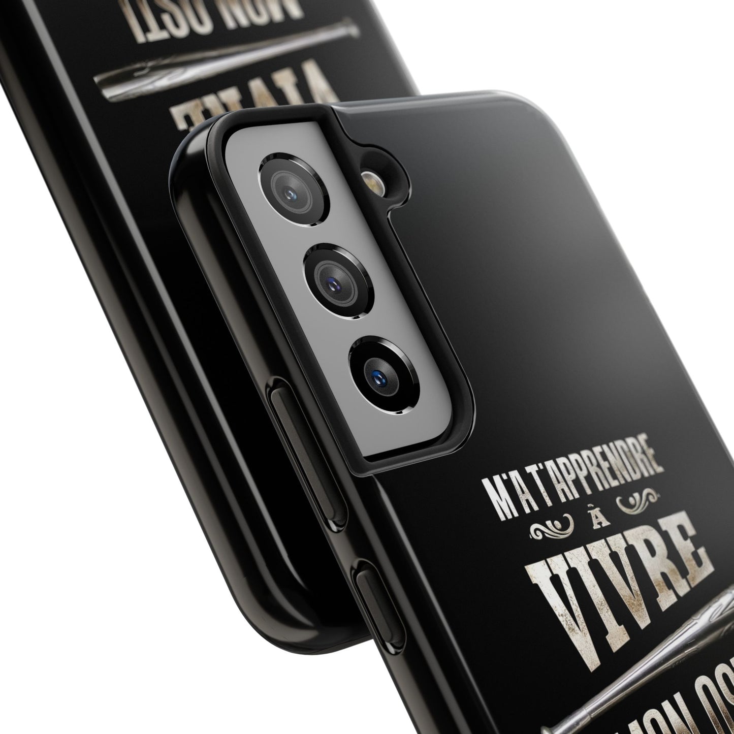 A-Étui protecteur — "M'a t'apprendre à vivre mon osti" Iphone case robuste