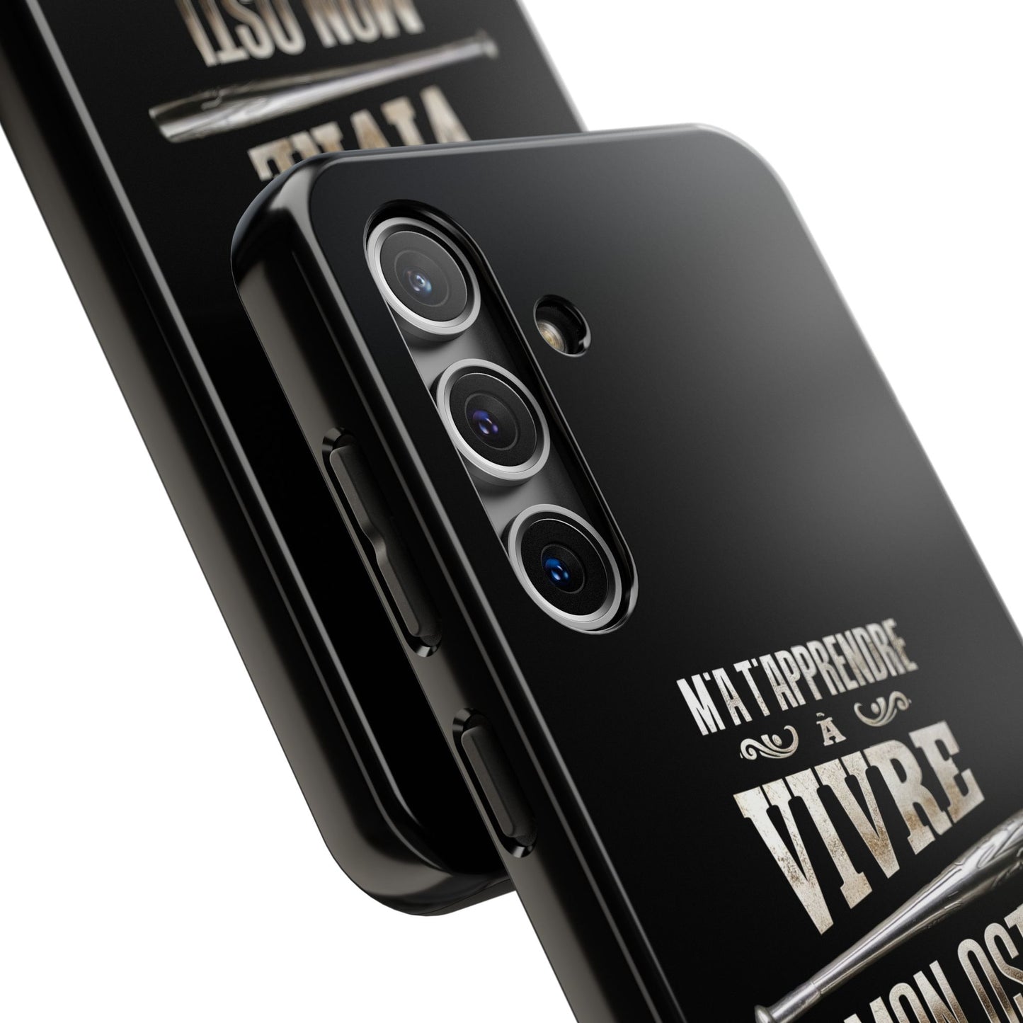 A-Étui protecteur — "M'a t'apprendre à vivre mon osti" Iphone case robuste