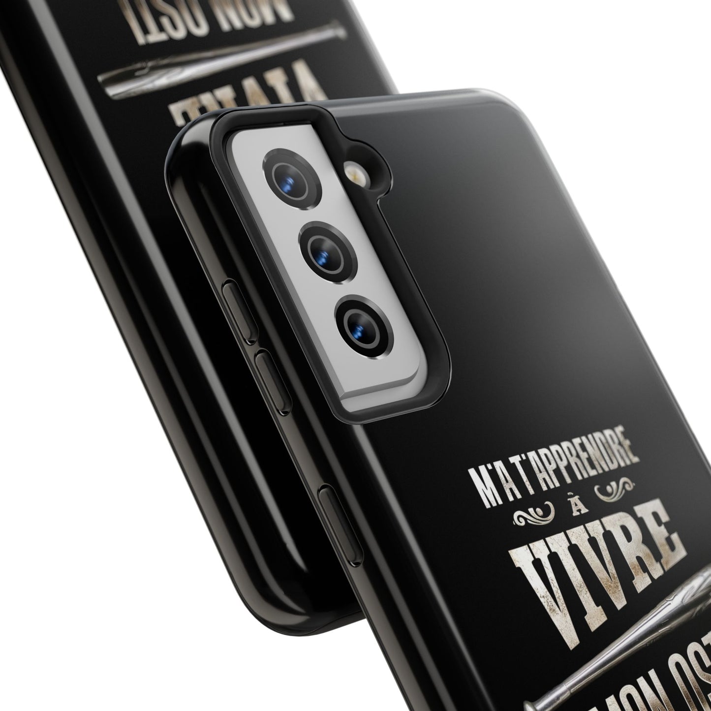 A-Étui protecteur — "M'a t'apprendre à vivre mon osti" Iphone case robuste