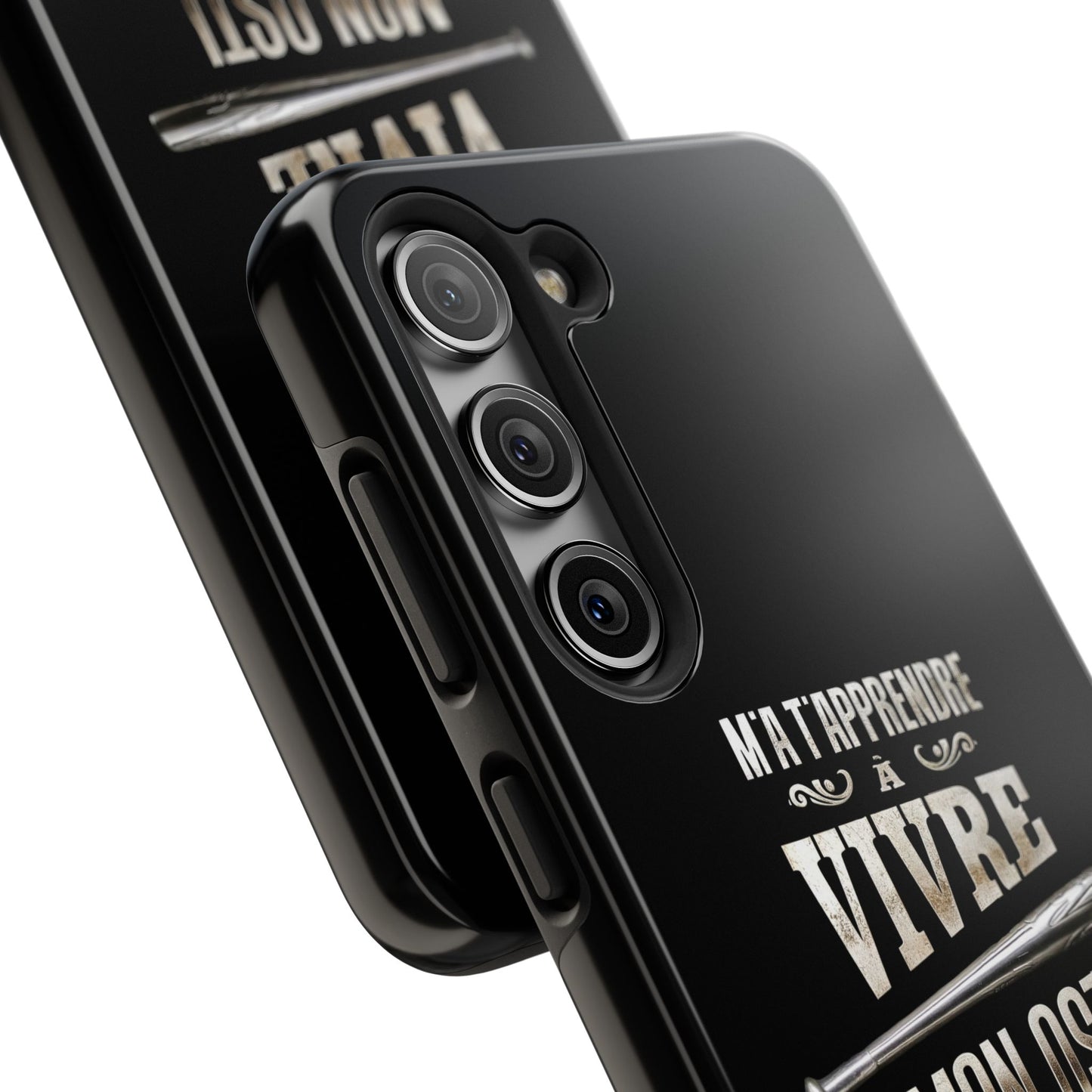 A-Étui protecteur — "M'a t'apprendre à vivre mon osti" Iphone case robuste