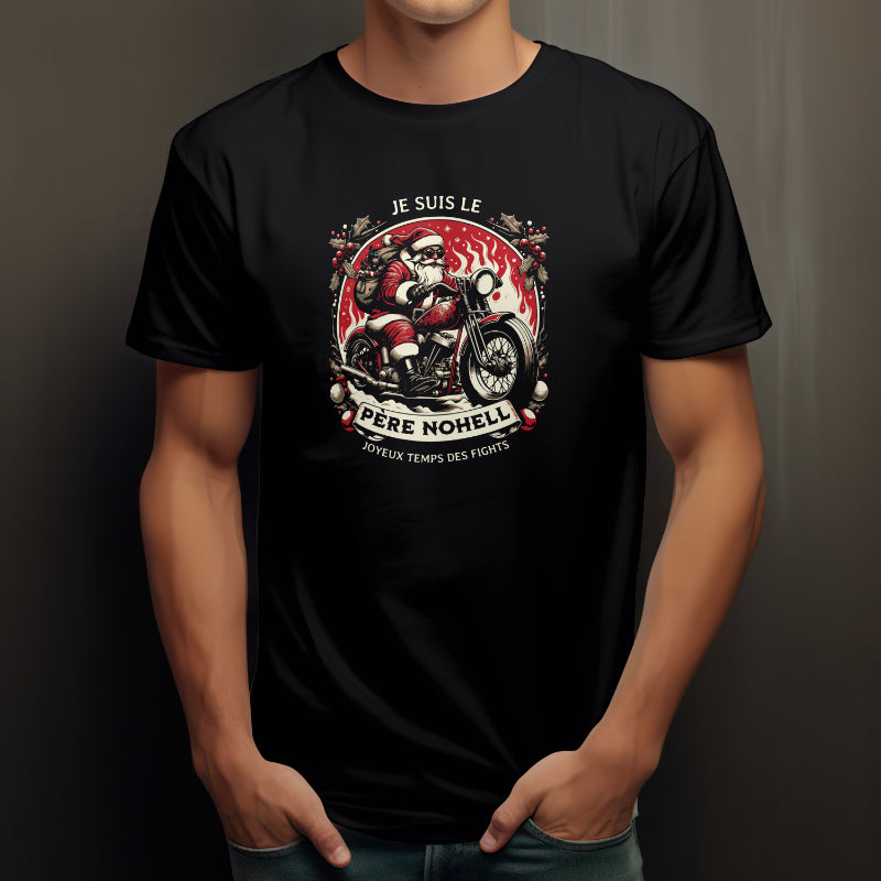 A- Je suis le père NoHELL - T-shirt Humoristique